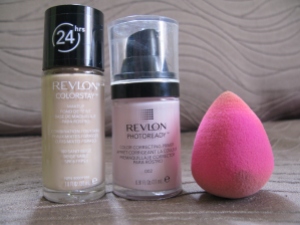Revlon Colorstay, Revlon Color Correcting Primer and Beauty Blender